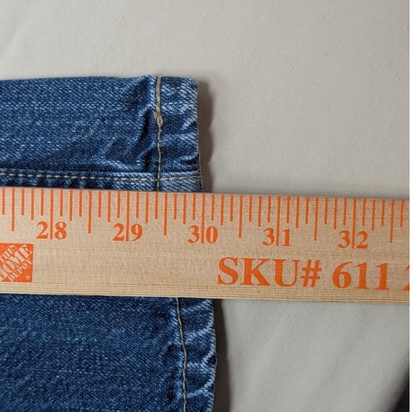 Levis 527 Slim Bootcut Jeans Mens 34x30 Medium Wash Blue Denim 100% Cotton - Picture 10 of 12